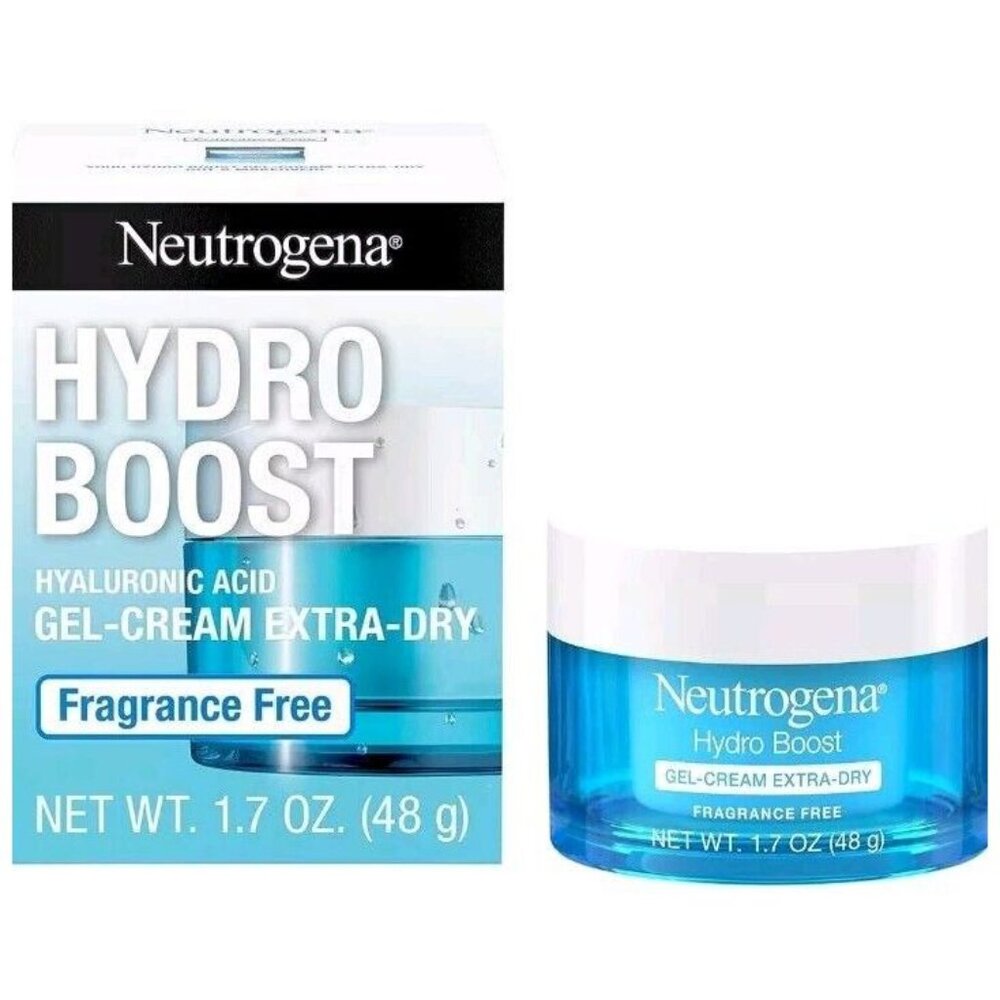 NEW Neutrogena Hydro Boost Extra Dry Gel Cream Fragrance Free Moisturizer 1.7 oz
